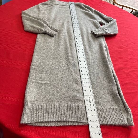 Micaela Greg Grey Alpaca Long Sleeve Dress Size Small - Picture 10 of 10